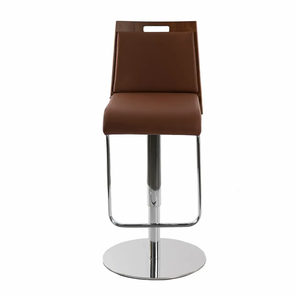 Stools - Adjustable brown eco-leather stool - ANGEL CERDÁ
