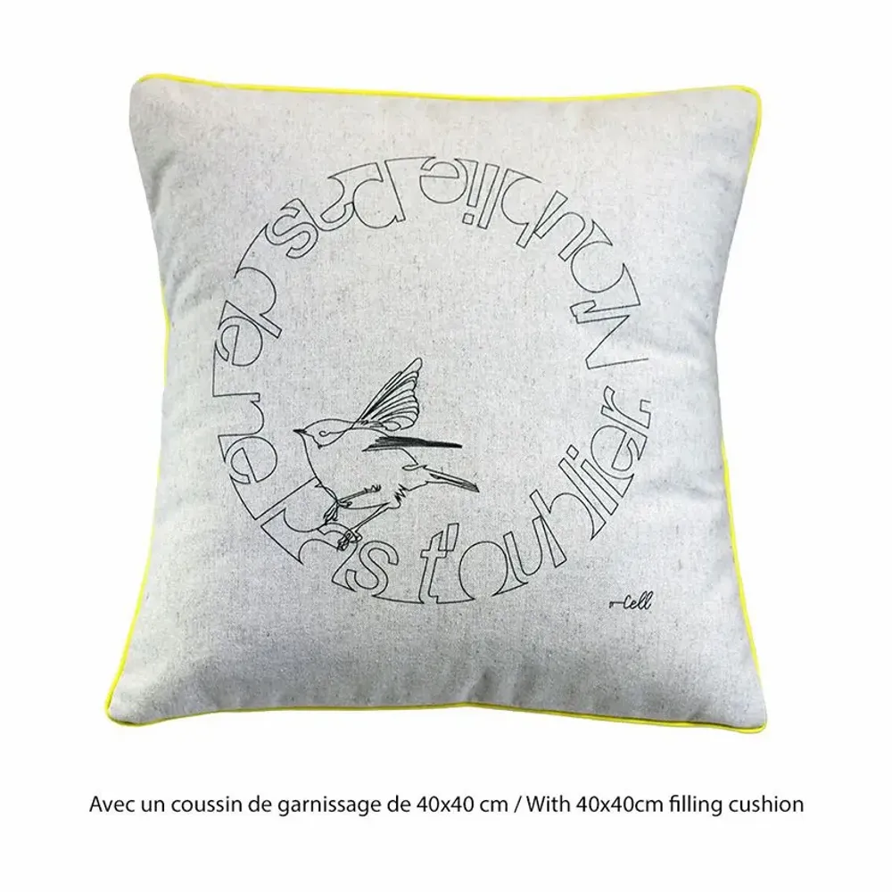 Coussins textile - Housse de coussin 35x35 cm made in FRANCE - COSETTE ET LES LYS