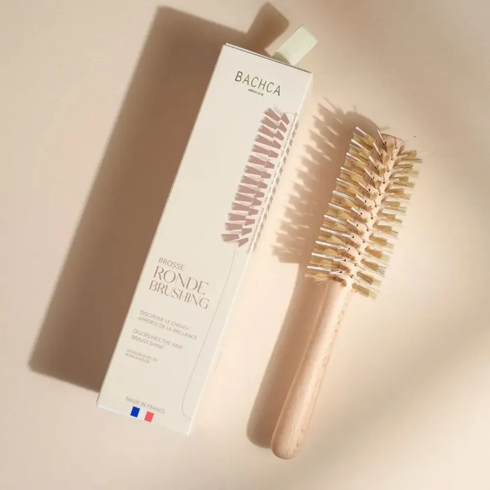 Cosmétiques - Brosse ronde brushing Sanglier/nylon Made in France - BACHCA