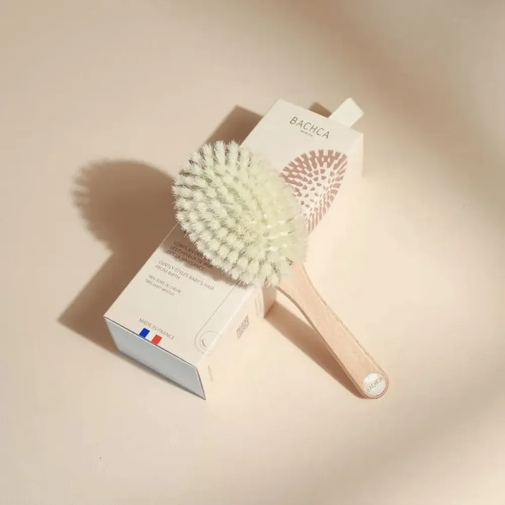 Accessoires cheveux - Brosse Soin Bébé 100% Chèvre Made in France - BACHCA