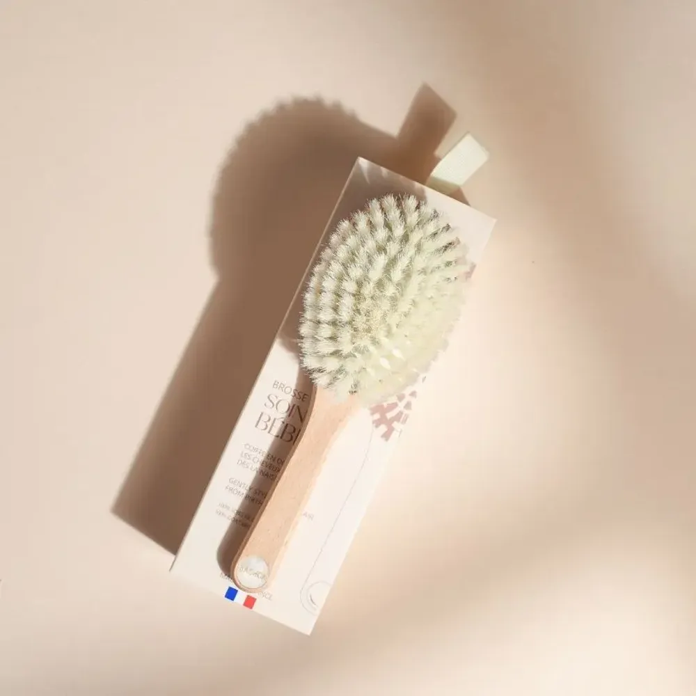 Accessoires cheveux - Brosse Soin Bébé 100% Chèvre Made in France - BACHCA