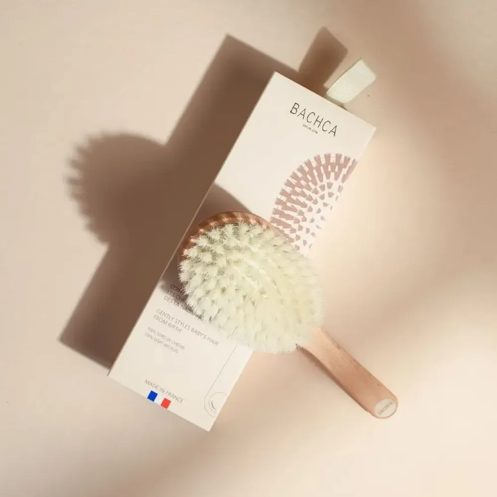 Accessoires cheveux - Brosse Soin Bébé 100% Chèvre Made in France - BACHCA