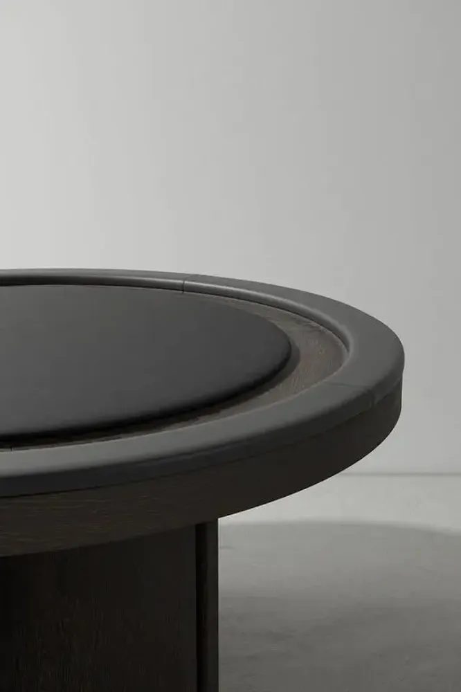 Tables de jeux - Poker Table – Table de jeu haut de gamme en chêne, cuir et fonte - LIVINGSTONE