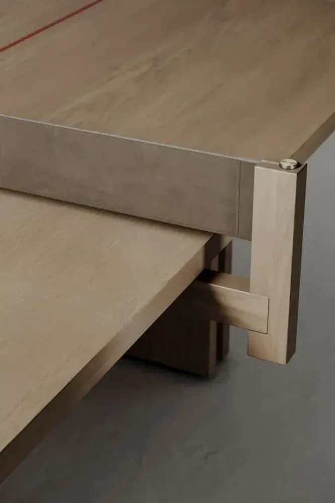 Game tables - Ping Pong Table — Ping pong table made of wood, leather and cast iron - LIVINGSTONE