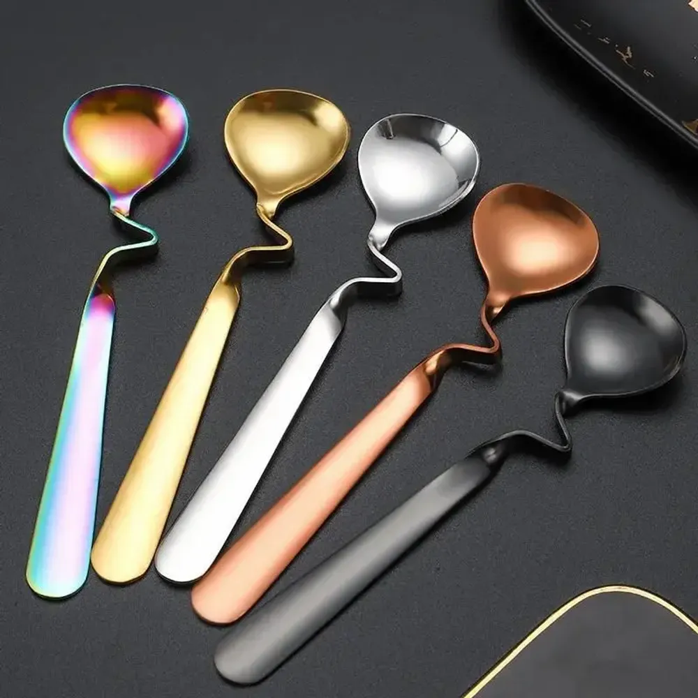 Tea and coffee accessories - Twist - Coffee spoon, tea, dessert - 4 colors - SOSTRAW & SMARTTHINGS