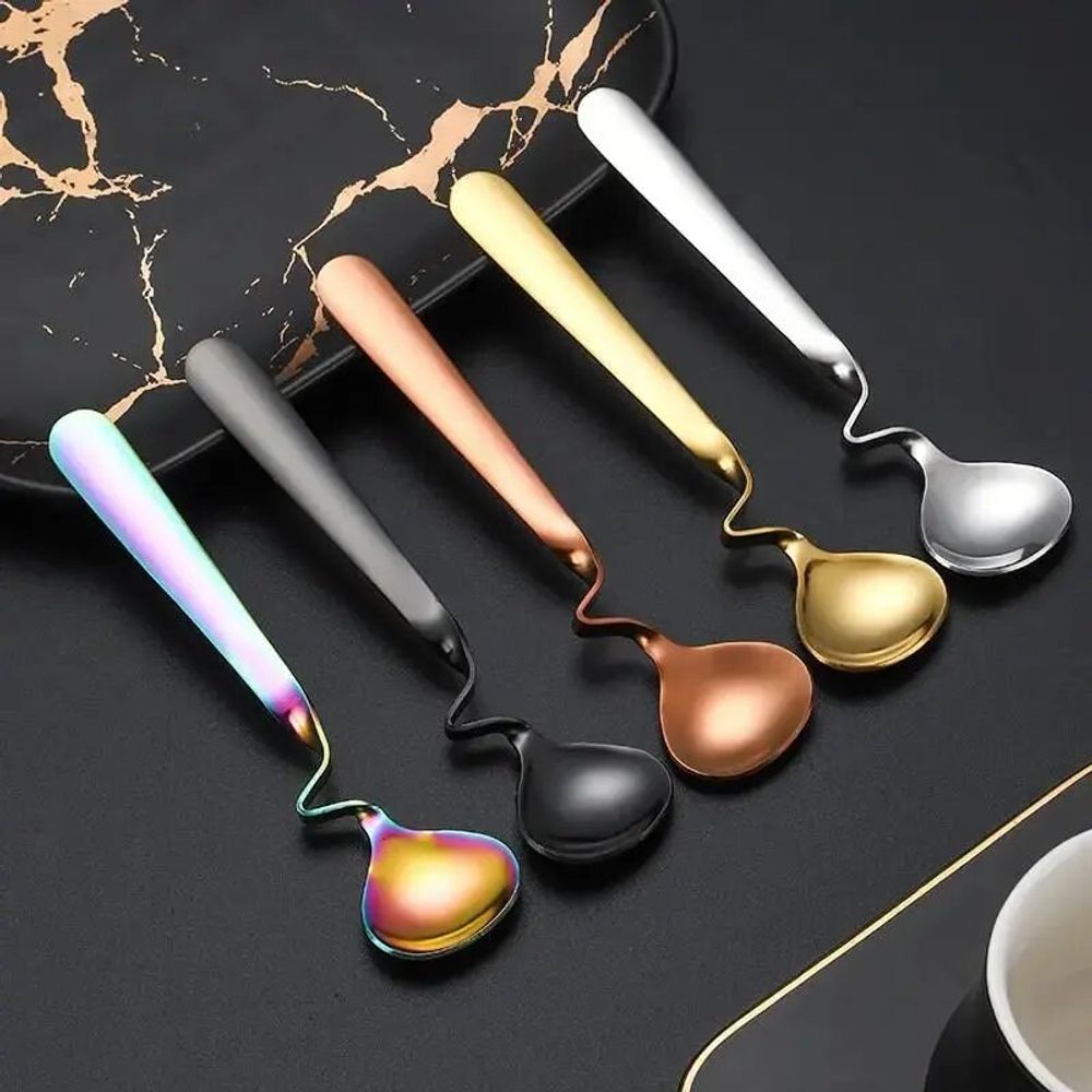 Tea and coffee accessories - Twist - Coffee spoon, tea, dessert - 4 colors - SOSTRAW & SMARTTHINGS