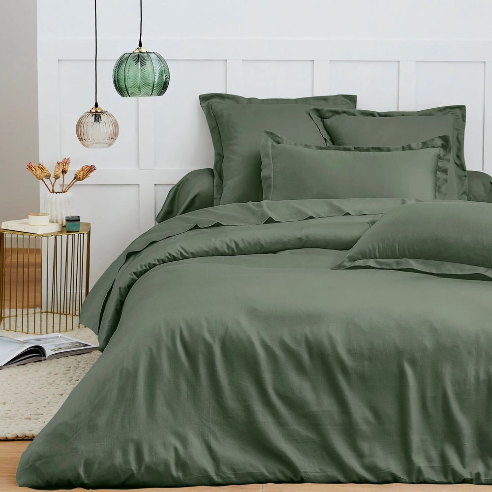 Linge de lit - Housse de couette 100% Coton 260 x 240 cm Romarin - COTON PUR