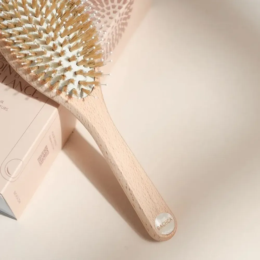 Accessoires cheveux - Brosse Soin & Brillance Sanglier/nylon Made in France - BACHCA