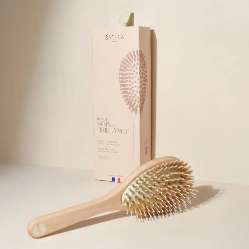 Accessoires cheveux - Brosse Soin & Brillance Sanglier/nylon Made in France - BACHCA