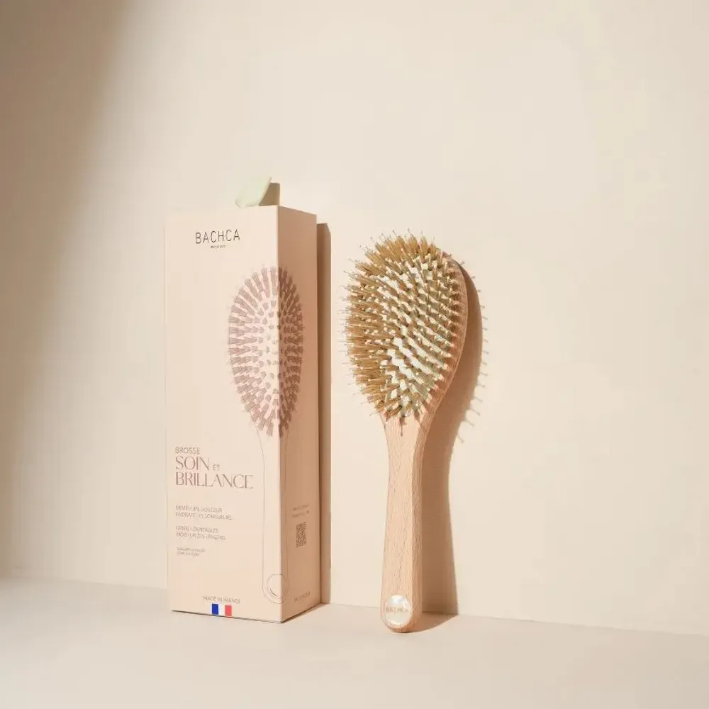 Accessoires cheveux - Brosse Soin & Brillance Sanglier/nylon Made in France - BACHCA