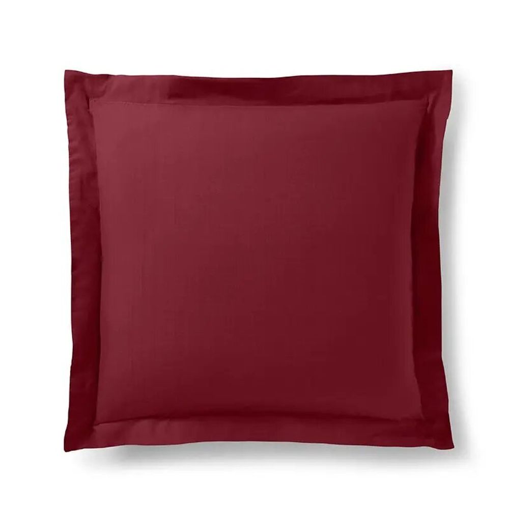 Linge de lit - Taie d'oreiller 100% Coton Volant plat piqué 63 x 63 cm Neige - COTON PUR
