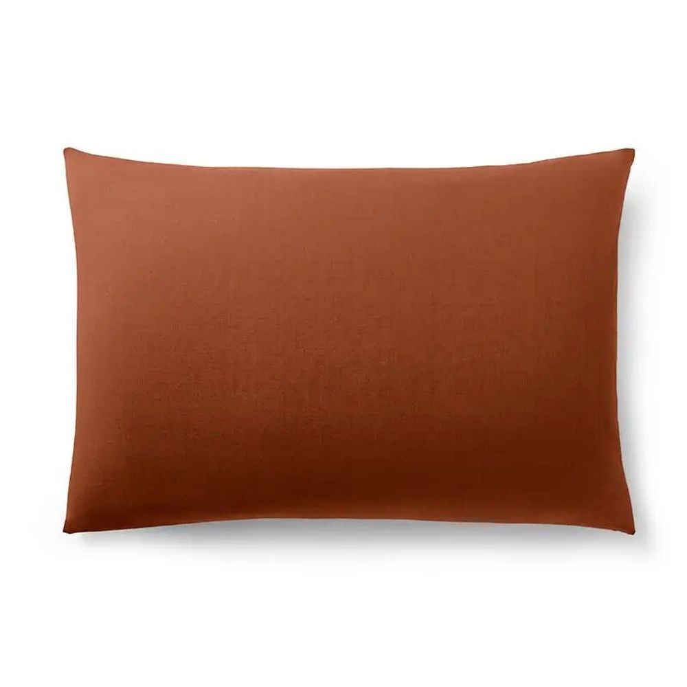 Bed linens - 100% Cotton Pillowcase 50 x 70 cm Paprika - COTON PUR