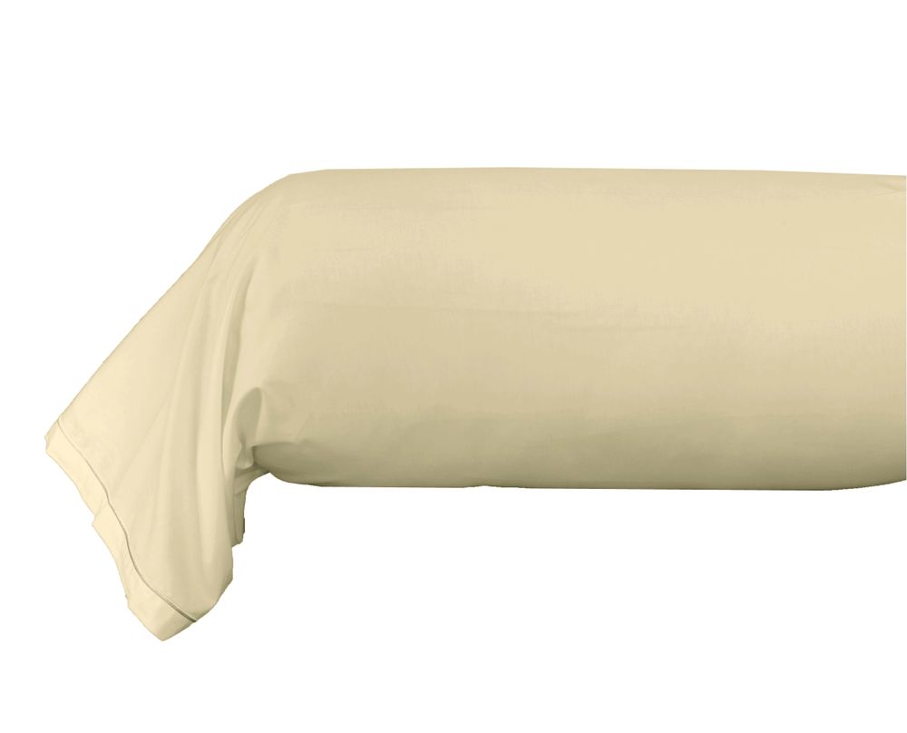 Bed linens - Percale Bolster Case 45 x 185 cm Pure Combed Long Staple Cotton 80 Thread Count/cm² Ivory - COTON PUR