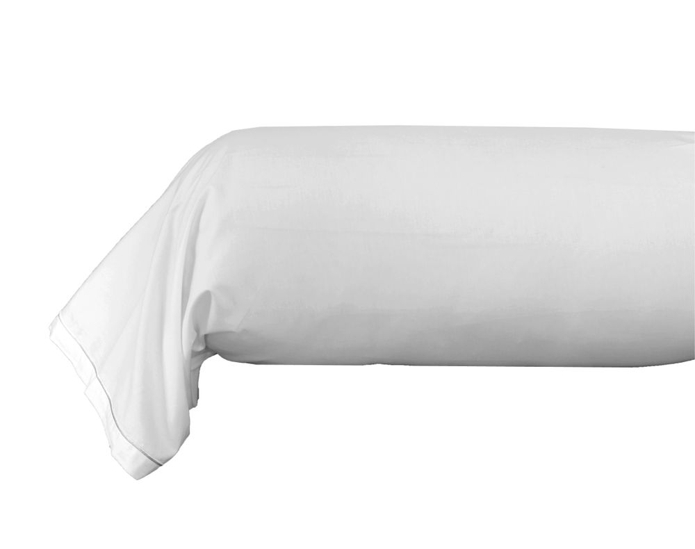 Linge de lit - Taie de traversin Percale 45 x 185 cm Pur Coton Peigné Longues Fibres 80 Fils/cm² Neige - COTON PUR