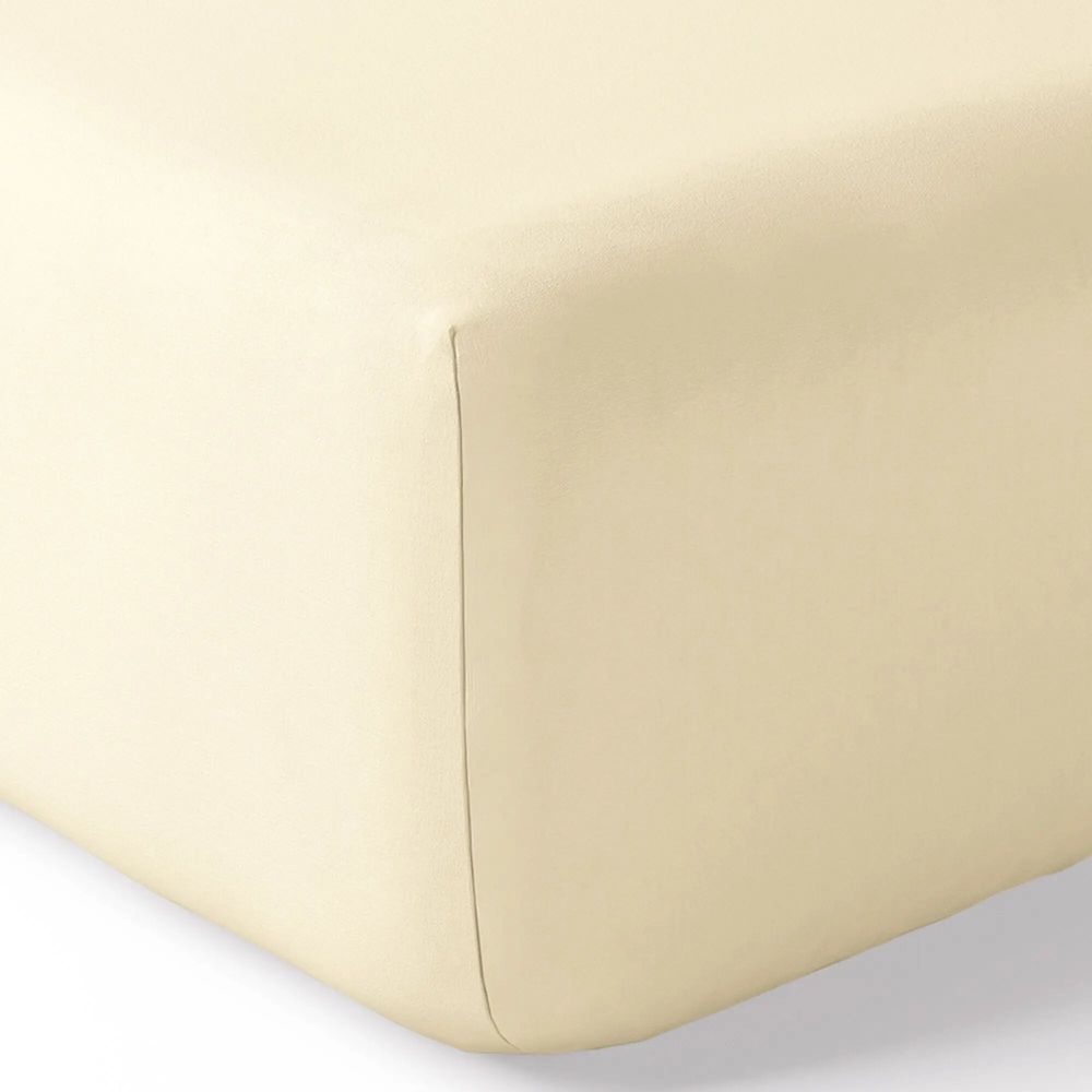 Linge de lit - Drap housse Percale 90 x 190 cm Pur Coton Peigné Longues Fibres 80 Fils/cm² Ivoire - COTON PUR