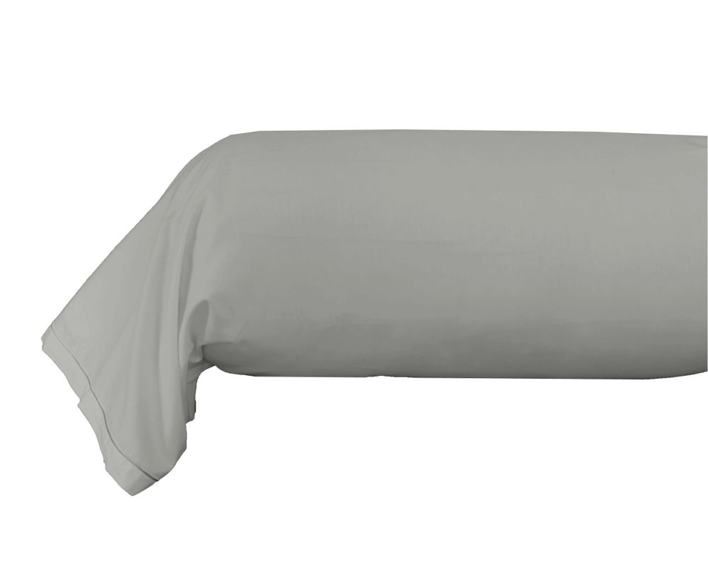 Linge de lit - Taie de traversin Percale 45 x 185 cm Pur Coton Peigné Longues Fibres 80 Fils/cm² Ardoise - COTON PUR