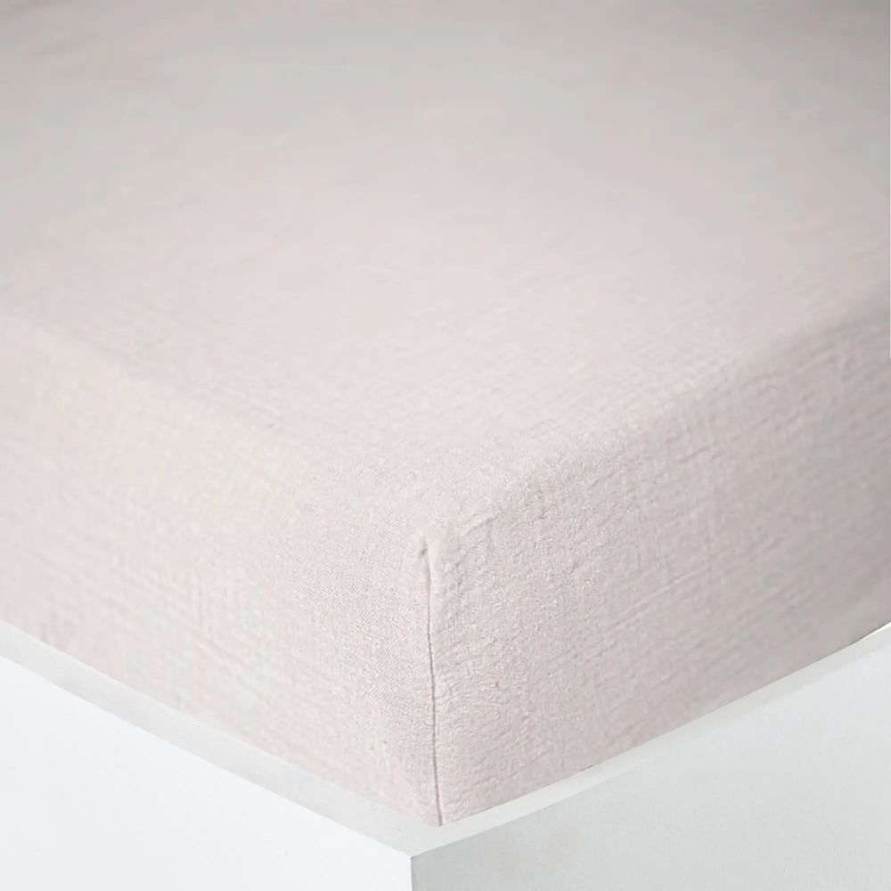 Linge de lit - Drap housse Gaze de Coton 140 x 190 cm Neige - COTON PUR