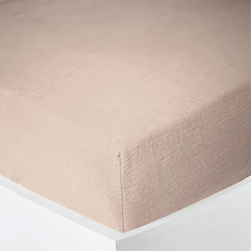 Linge de lit - Drap housse Gaze de Coton 140 x 190 cm Naturel - COTON PUR