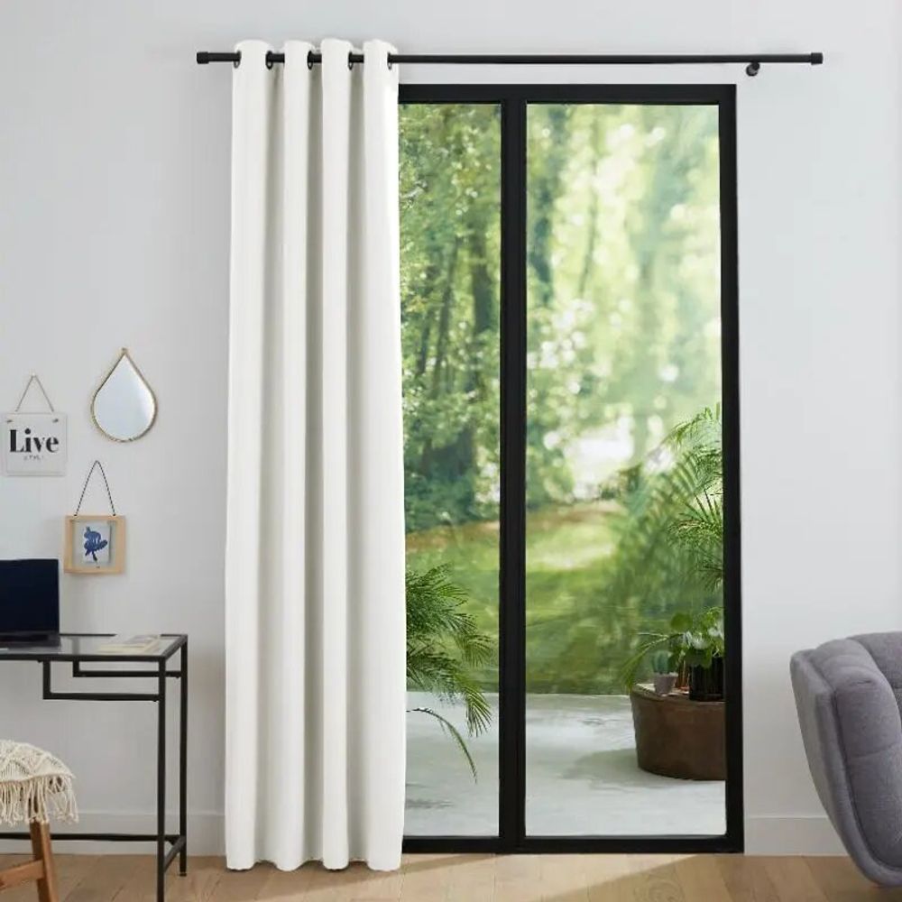 Rideaux et voilages - Rideau Occultant 140 x 260 cm Neige - COTON PUR
