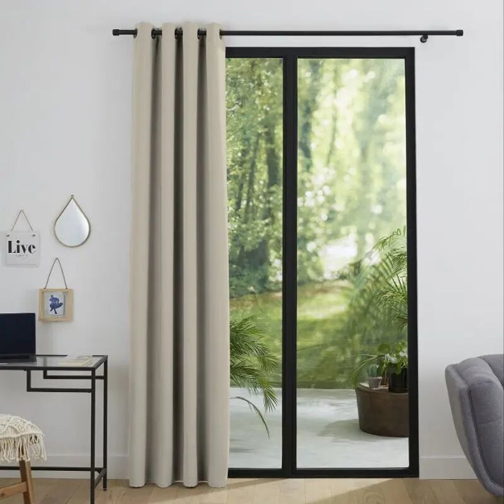 Rideaux et voilages - Rideau Occultant 140 x 260 cm Sable - COTON PUR