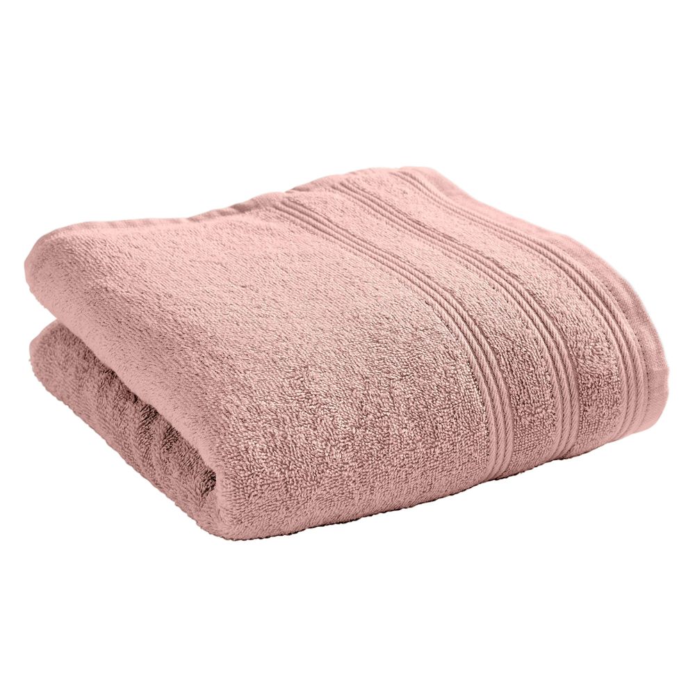 Serviettes de bain - Serviette de Toilette "Spa" 100% Coton 50 x 100 cm Vieux Rose - COTON PUR