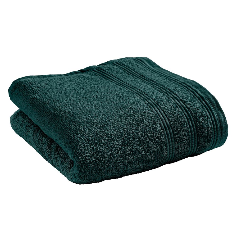 Bath towels - "Spa" Towel 100% Cotton 50 x 100 cm Emerald - COTON PUR