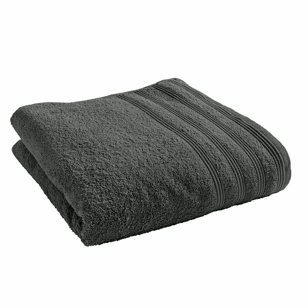 Serviettes de bain - Drap de Douche "Spa" 100% Coton 70 x 140 cm Ardoise - COTON PUR