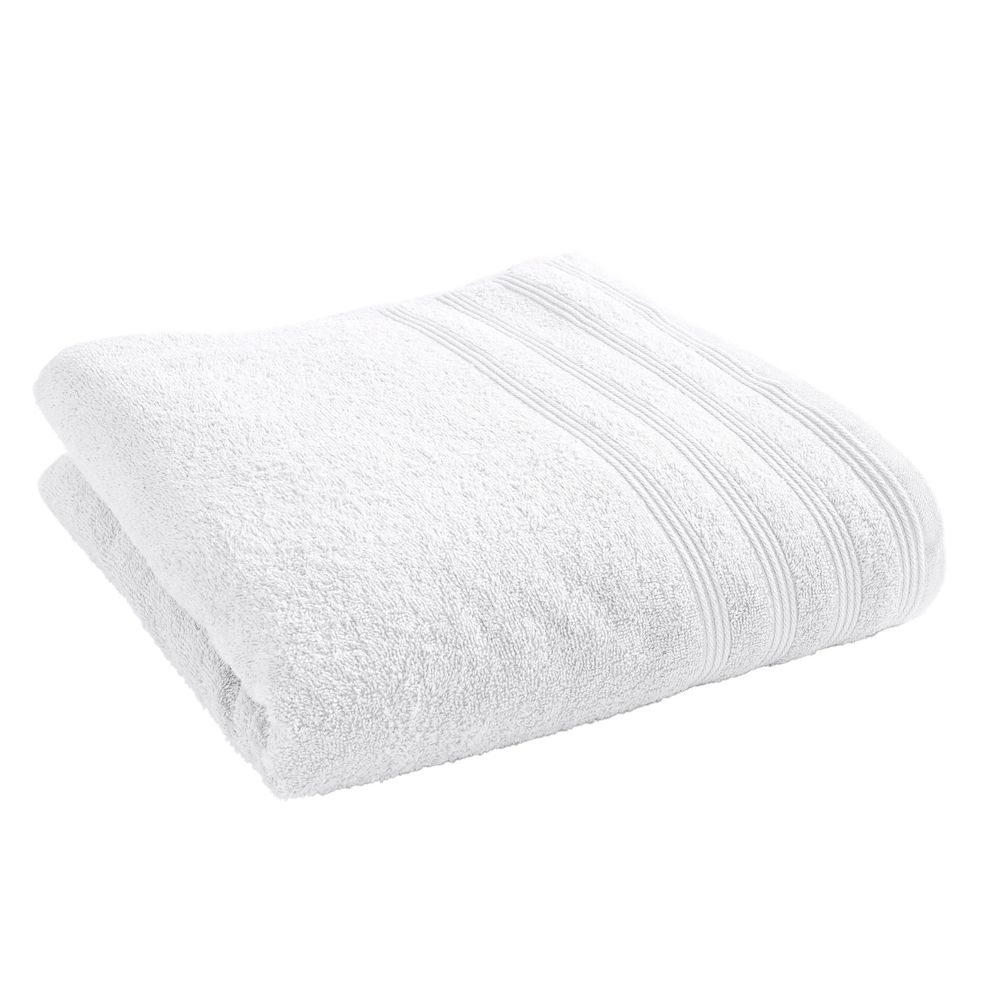 Bath towels - "Spa" Shower Sheet 100% Cotton 70 x 140 cm Snow - COTON PUR