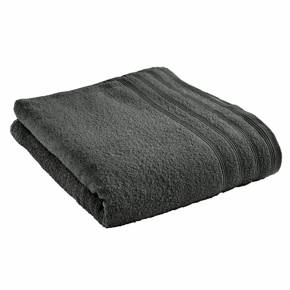 Serviettes de bain - Drap de Bain "Spa" 100% Coton 90 x 150 cm Ardoise - COTON PUR