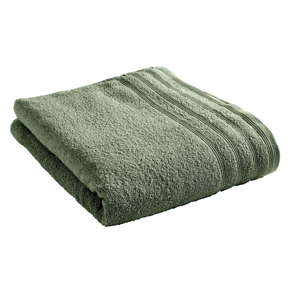 Bath towels - "Spa" Bath Towel 100% Cotton 90 x 150 cm Rosemary - COTON PUR