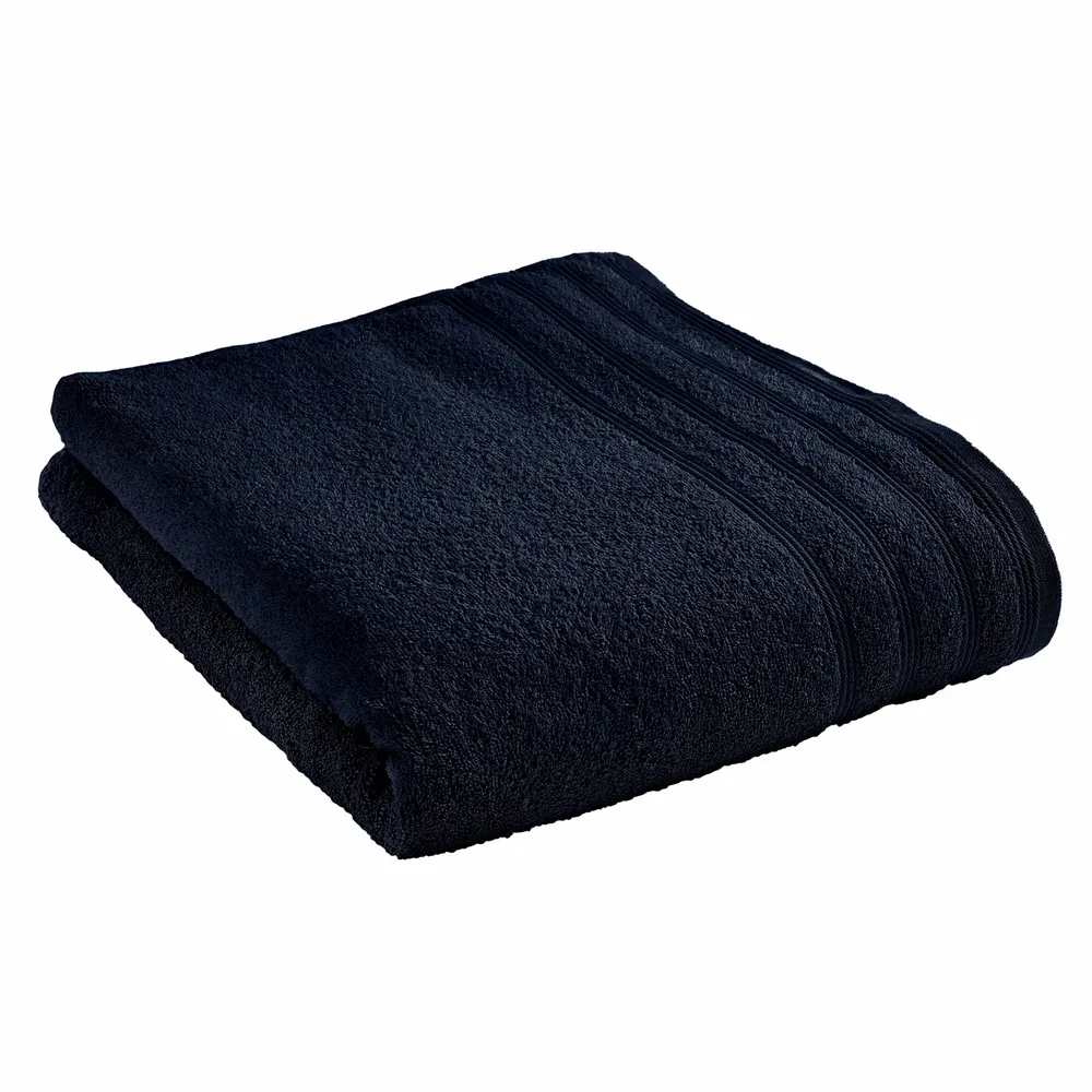 Serviettes de bain - Drap de Bain "Spa" 100% Coton 90 x 150 cm Bleu Nuit - COTON PUR