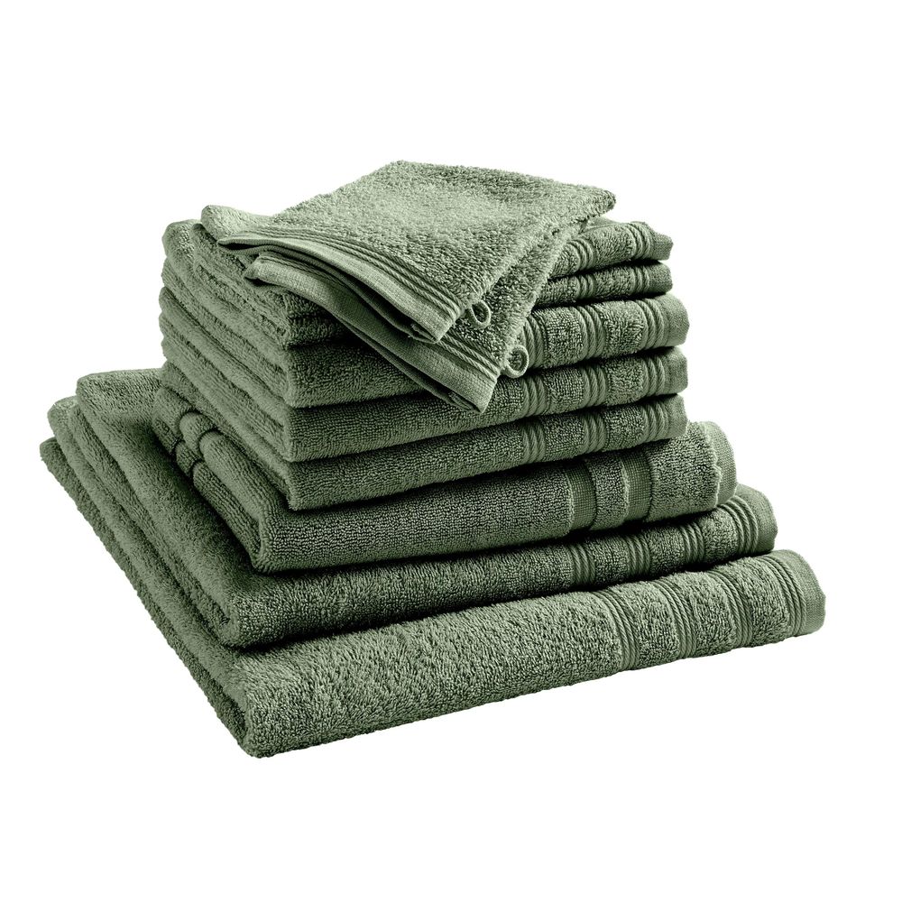 Autres linges de bain - Pack Éponge 10 Pièces "Spa" 100% Coton Romarin - COTON PUR