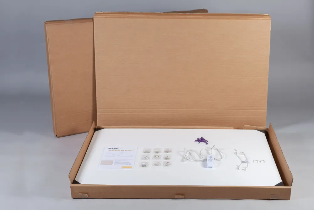 Objets personnalisables - Kit ciel étoilé à LED DIY 120x160cm / 1,92 m2 - 60 leds Blanc Chaud - PIXLUM