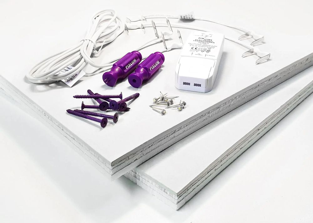 Objets personnalisables - Kit ciel étoilé à LED DIY 120x160cm / 1,92 m2 - 60 leds Blanc Chaud - PIXLUM