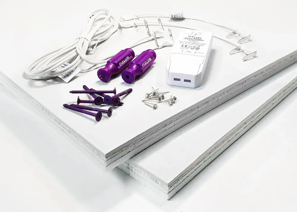 Objets personnalisables - Kit ciel étoilé à LED DIY 120x160cm / 1,92 m2 - 60 leds Blanc Chaud - PIXLUM