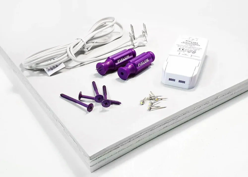 Objets personnalisables - Kit ciel étoilé à LED DIY 120x80cm / 0,96 m2 - 30 leds Blanc Chaud - PIXLUM