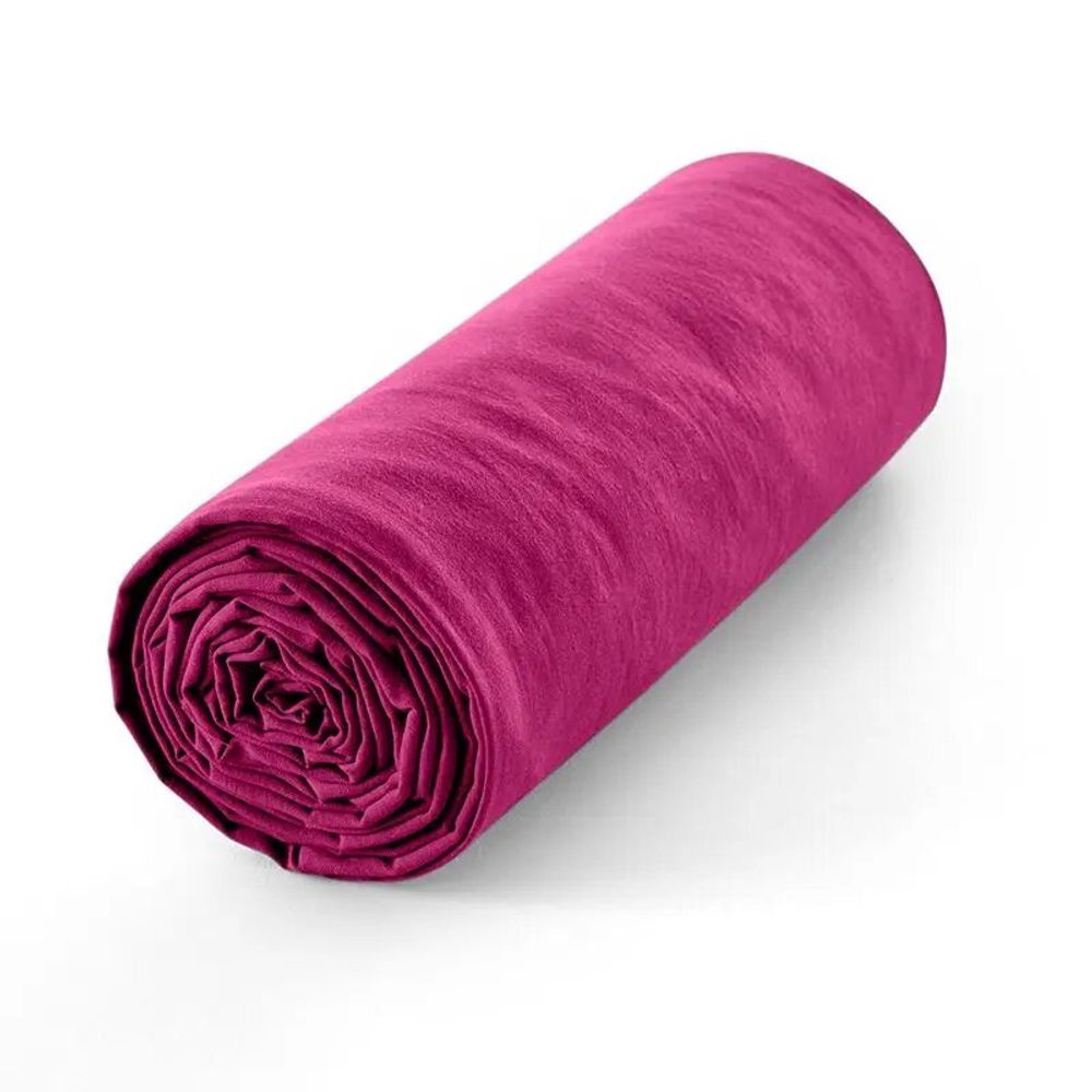 Linge de lit - Drap housse 100% Coton 180 x 200 cm Magenta - COTON PUR