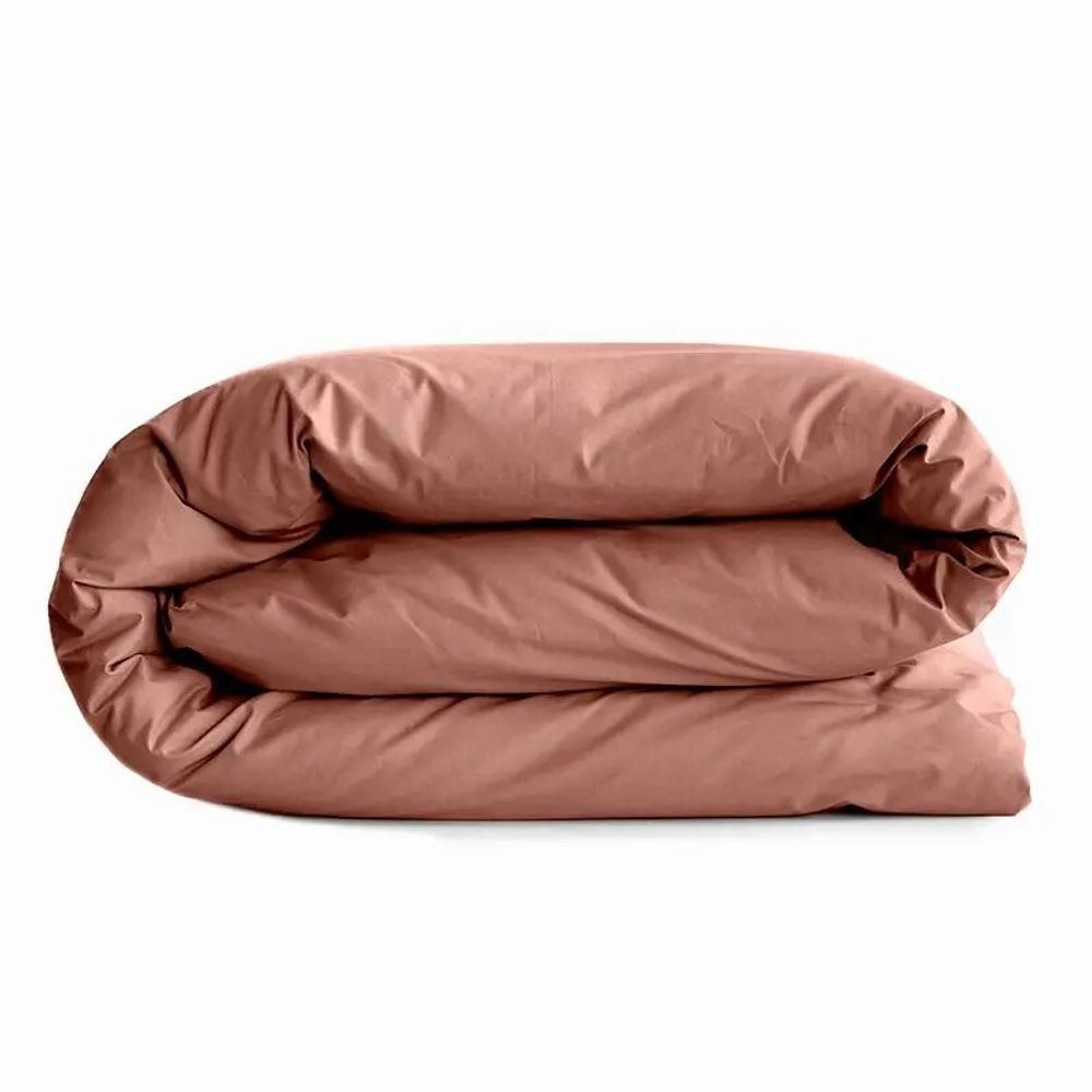 Linge de lit - Housse de couette 100% Coton 260 x 240 cm Vieux Rose - COTON PUR