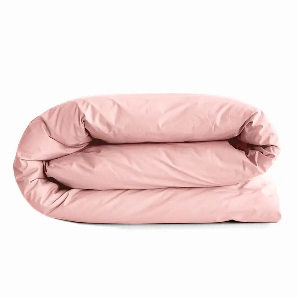 Bed linens - 100% Cotton Duvet Cover 260 x 240 cm Dragée Rose - COTON PUR