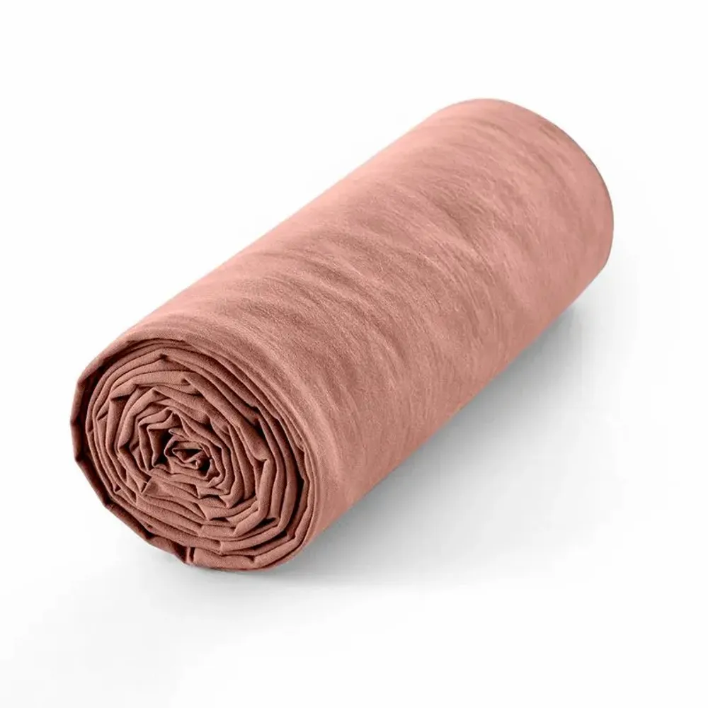Linge de lit - Drap housse 100% Coton 140 x 190 cm Vieux Rose - COTON PUR