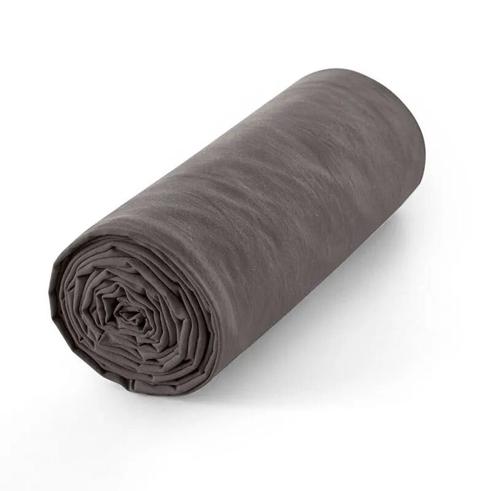 Linge de lit - Drap housse 100% Coton 140 x 190 cm Ardoise - COTON PUR