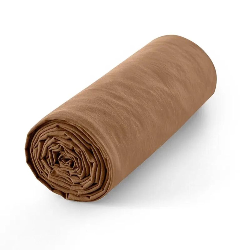 Linge de lit - Drap housse 100% Coton 140 x 190 cm Taupe - COTON PUR
