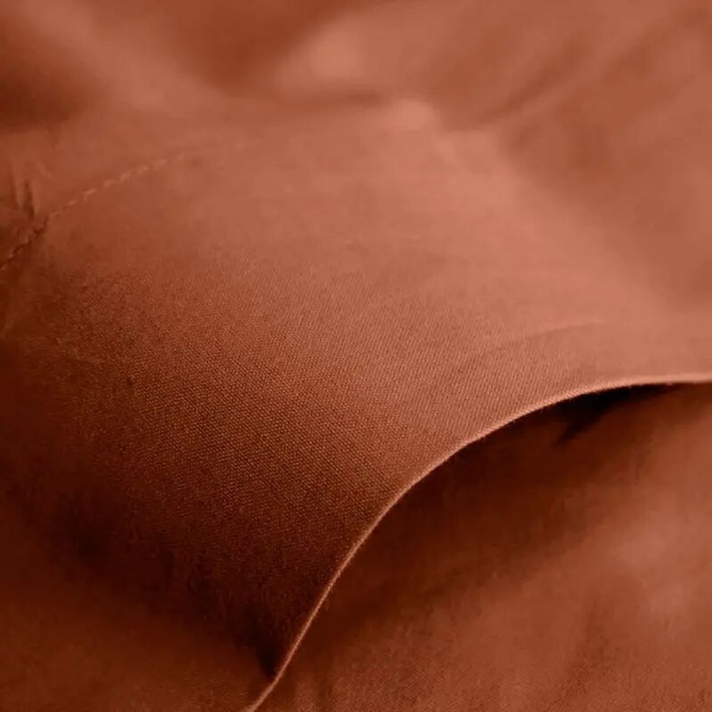 Linge de lit - Drap Plat 100% Coton 240 x 300 cm Paprika - COTON PUR