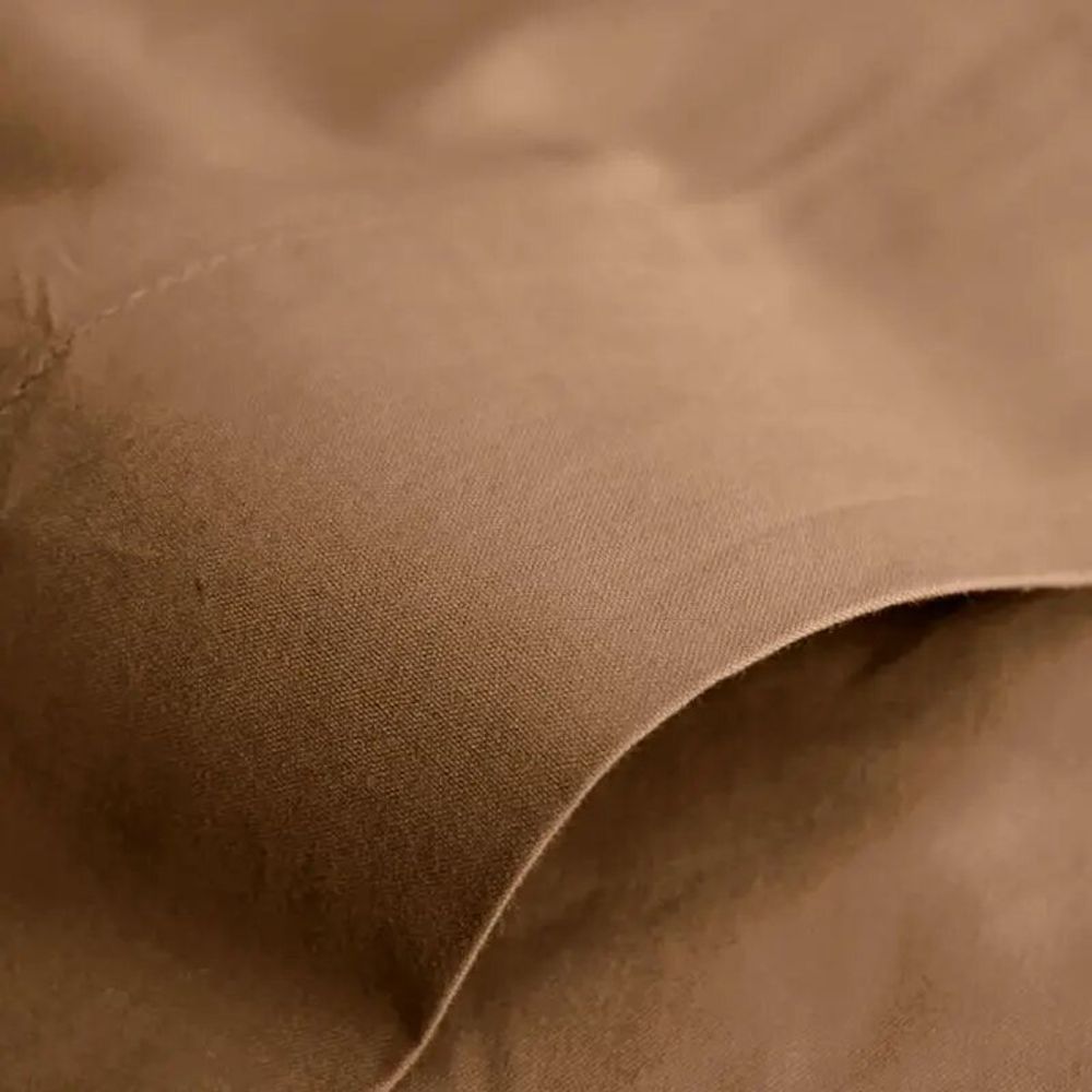 Bed linens - 100% Cotton Flat Sheet 240 x 300 cm Taupe - COTON PUR
