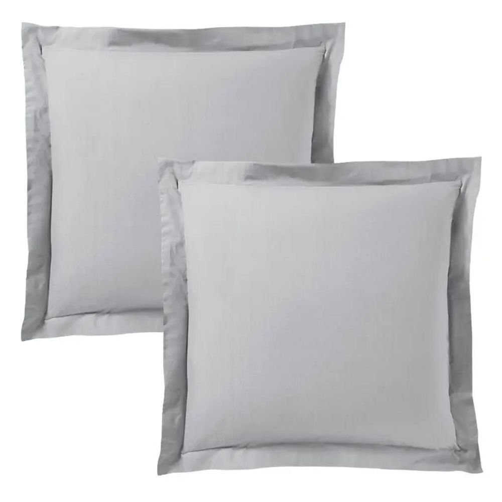 Linge de lit - Taie d'oreiller 100% Coton Volant plat piqué 63 x 63 cm Nuage - COTON PUR