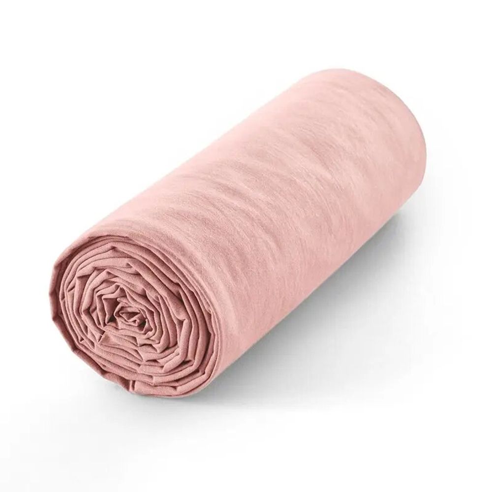 Bed linens - 100% Cotton Fitted Sheet 160 x 200 cm Dragée Pink - COTON PUR