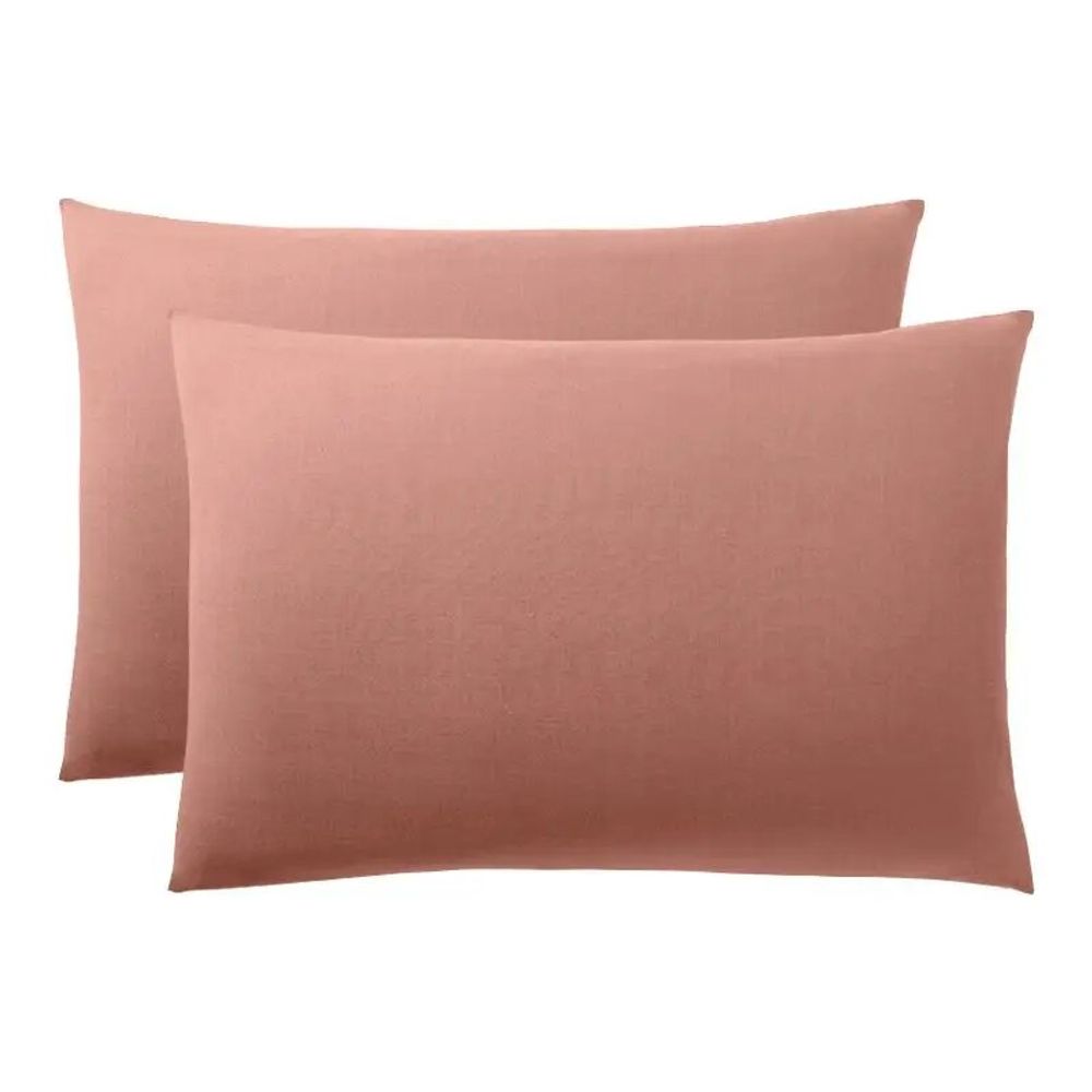 Bed linens - 100% Cotton Pillowcase 50 x 70 cm Old Pink - COTON PUR