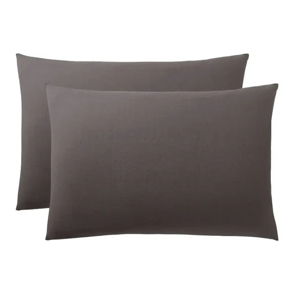 Linge de lit - Taie d'oreiller 100% Coton 50 x 70 cm Ardoise - COTON PUR