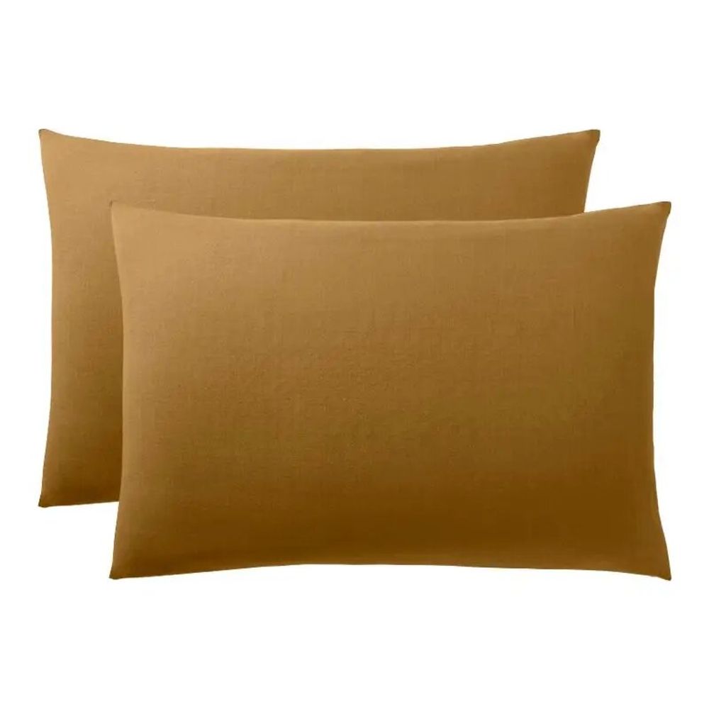 Linge de lit - Taie d'oreiller 100% Coton 50 x 70 cm Caramel - COTON PUR