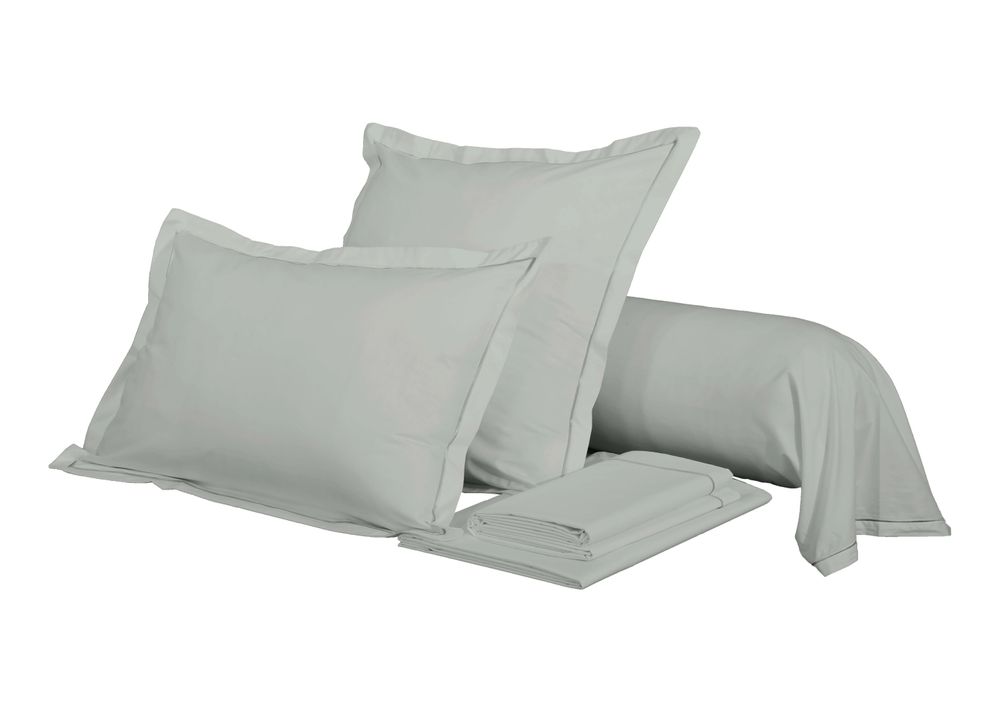 Bed linens - Percale Bolster Case 45 x 185 cm Pure Combed Cotton Long Fibers 80 Thread Count/cm² Pearl - COTON PUR